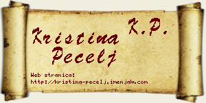Kristina Pecelj vizit kartica